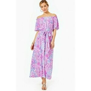 Lily Pulitzer Pink and Purple Maxi Dress